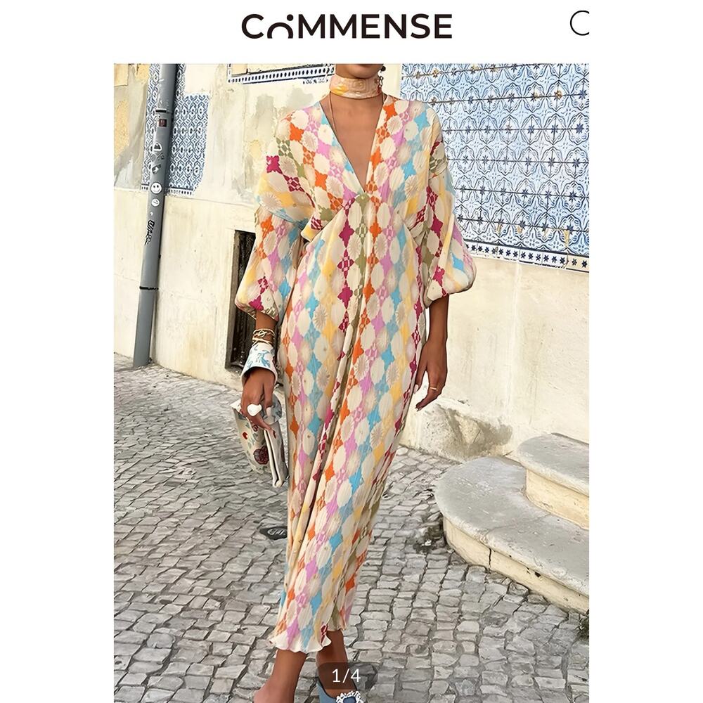 Commense Multicolor Geometric Mini Dress